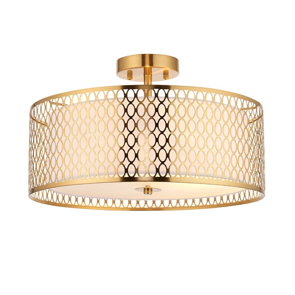 Lampa wisząca CORDERO złoto-biała 3xE27x20W metal wym:26x43x43cm IP20 Endon