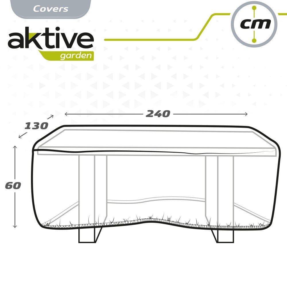 Cobertura impermeável para mesa de jardim 240x130x60 cm Aktive Garden - 6