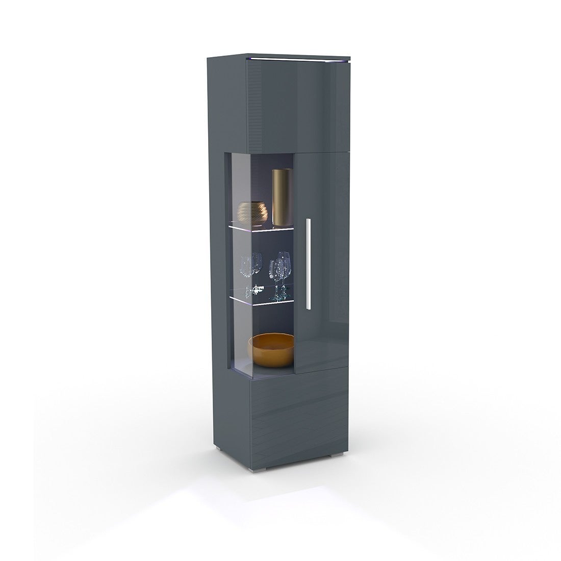 Vitrine haute design avec éclairage multicolore collection BOMBAY ...
