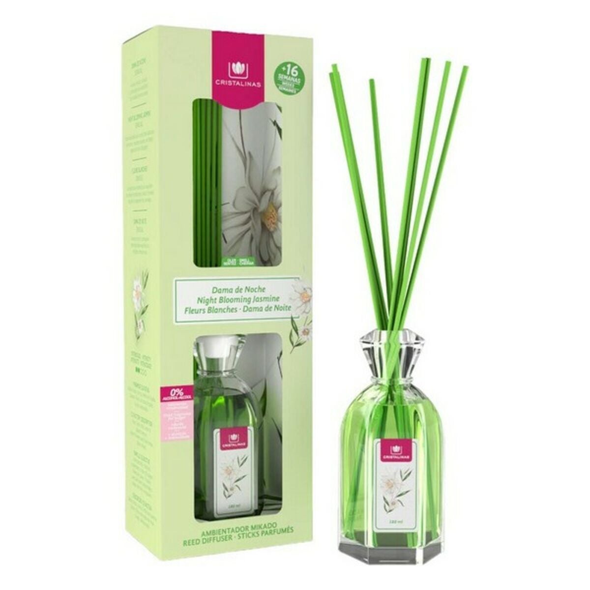 Cristalinas - Mikado Désodorisant 0% Mûres Et Framboises