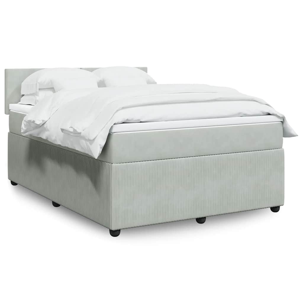 Sommier à Lattes Et Matelas – 160x200cm – Gris Clair – Neuf (avec Défauts Légers Possibles)