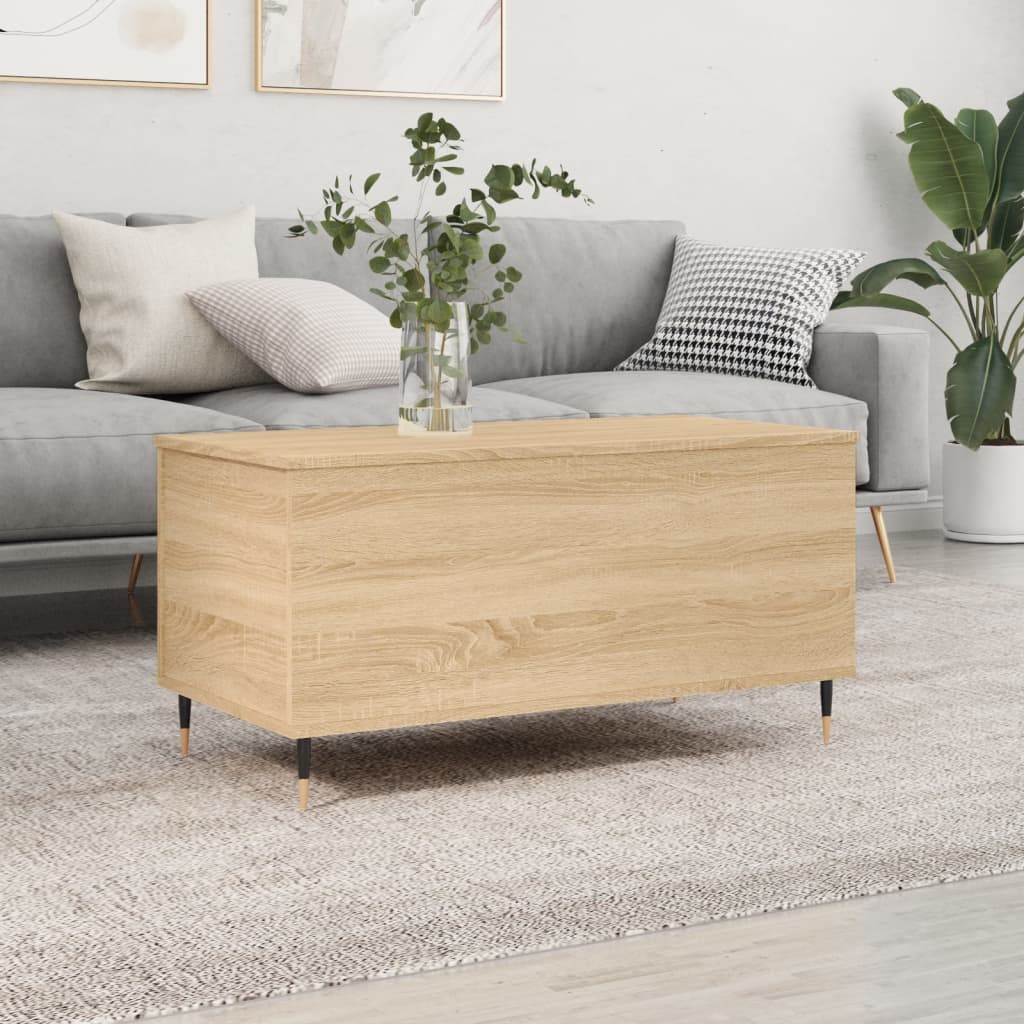 VidaXL Tavolino da Salotto Rovere Fumo 60x44,5x45 cm Legno Multistrato