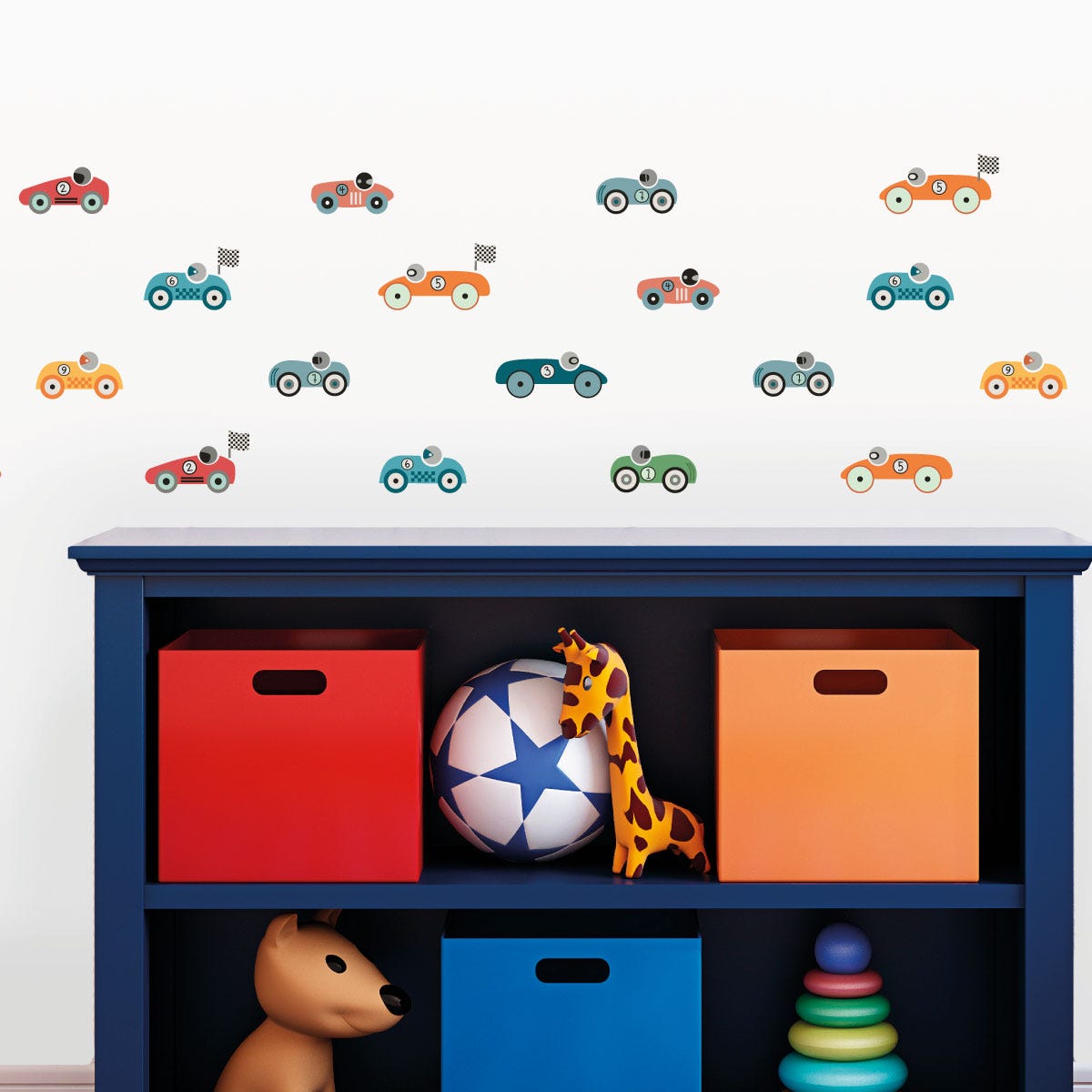 Stickers Course Stickers muraux | Sticker Mural Autocollant - VOITURES ET DRAPEAUX DE ...