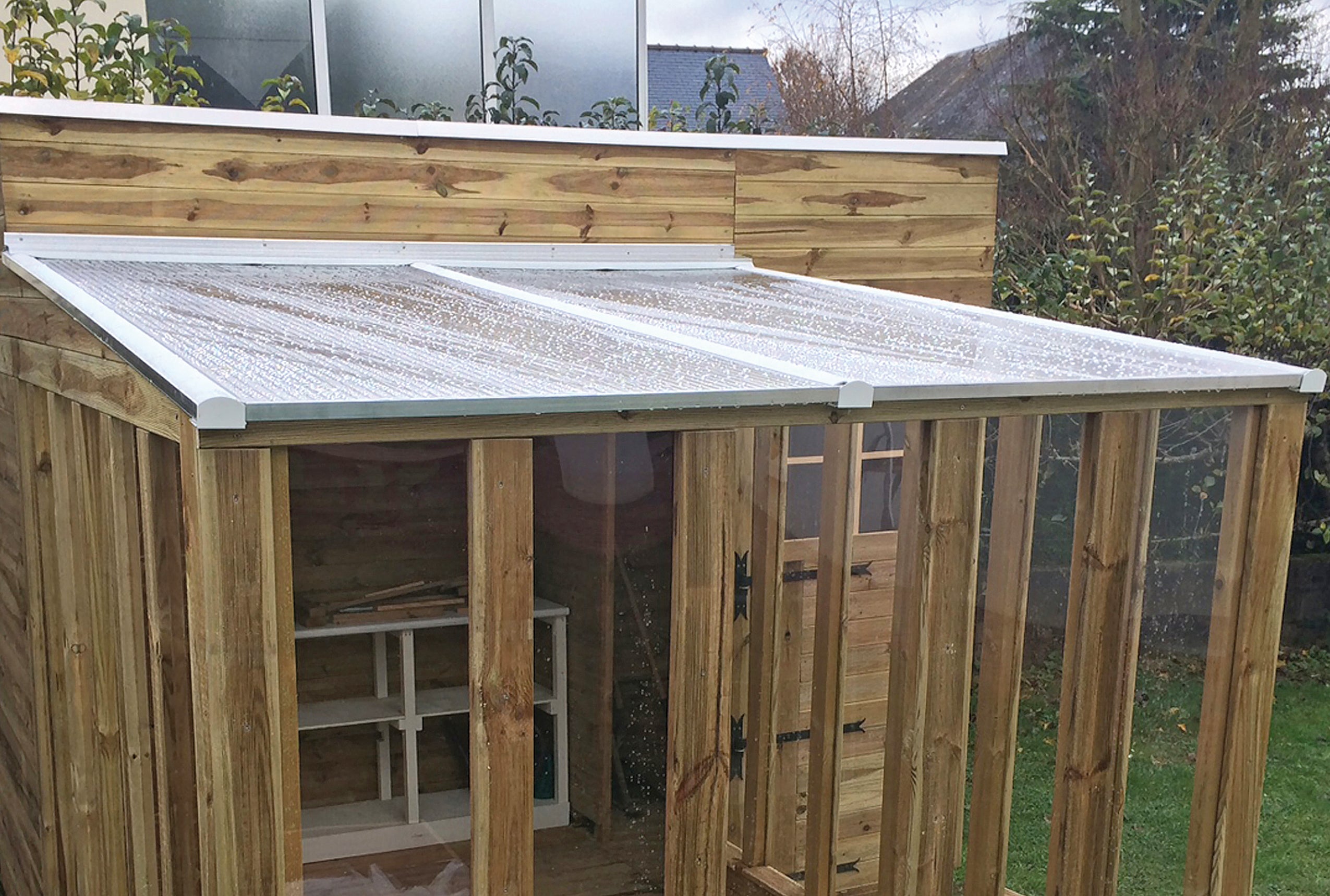 5 PLAQUES POLYCARBONATE ALVEOLAIRE EP.10MM - TRANSPARENT - 3,00M X 1,05M - 2