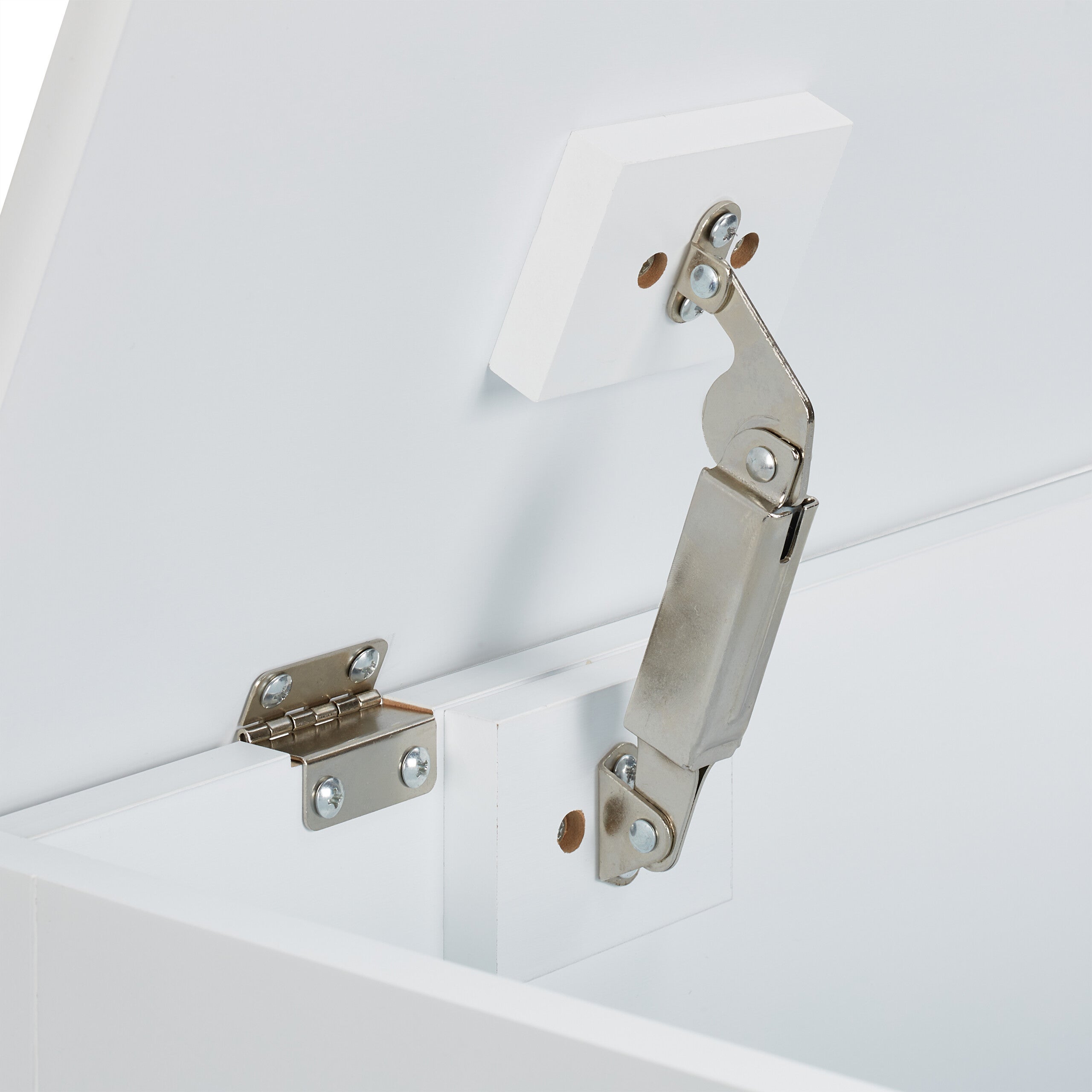 Coffre de rangement avec couvercle, grande caisse pour jouets, H x L x P : 45 x 80 x 40 cm, MDF, blanc, Relaxdays - 8