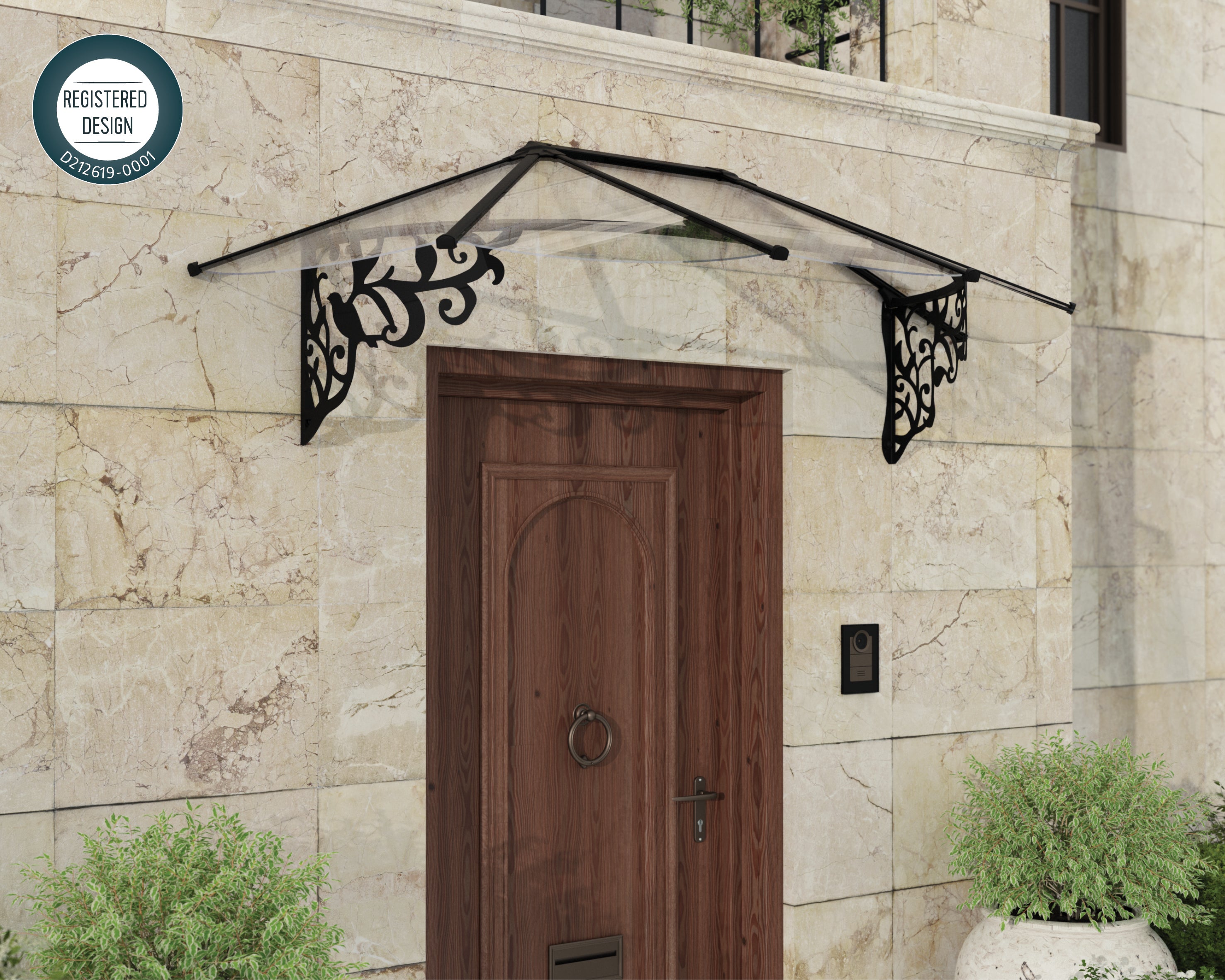 Marquesina para puerta lily 88x216 cm canopia