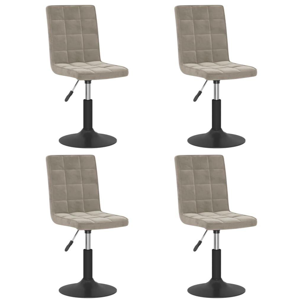 2 Chaises Pivotantes Gris Tissu VidaXL - Pour Salle à Manger, Cuisine, Neuf Sous Emballage