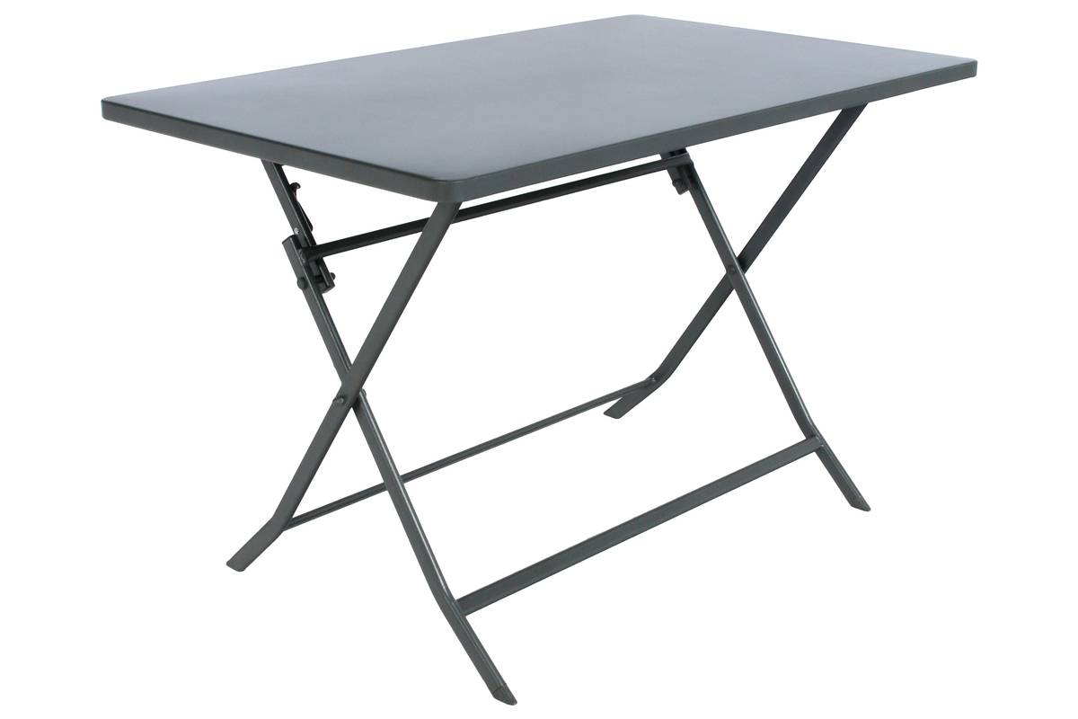Table De Jardin Pliante 64x70x72 Cm | Acier Traité, Plateau Zingué - Fabriqué En France - 4