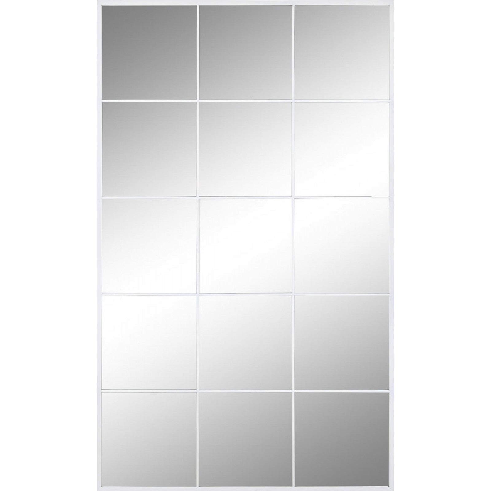 Miroir effet fenêtre blanc pour déco élégante 90 x 1 x 150 cm Blanc — free download