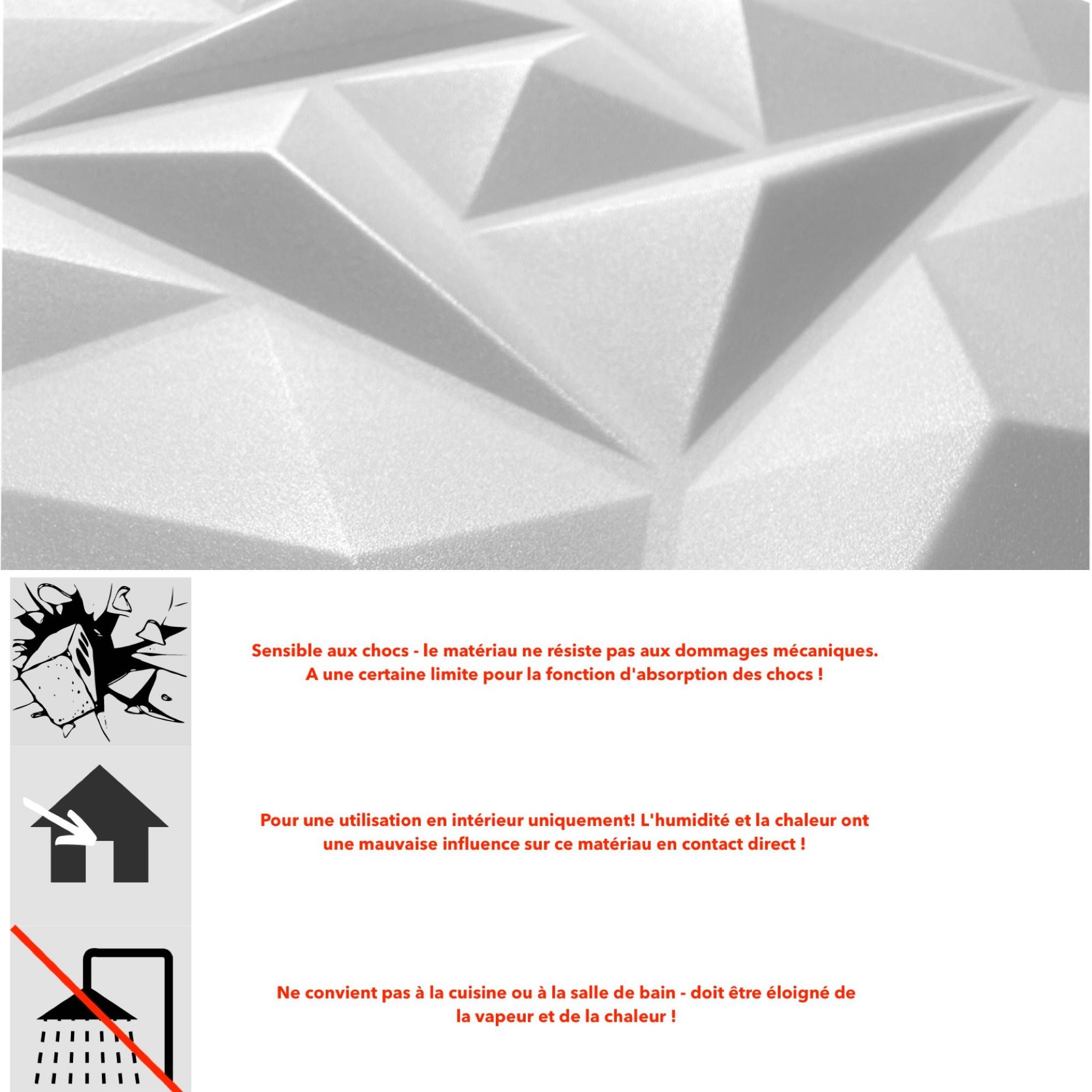 Panneaux muraux 3D décors revêtement mural panneaux de plafond POLYSTYRENE MATERIAL STYROPOR-TYPE 3mm force 24 pièces - 6 m² Quarz White - 3