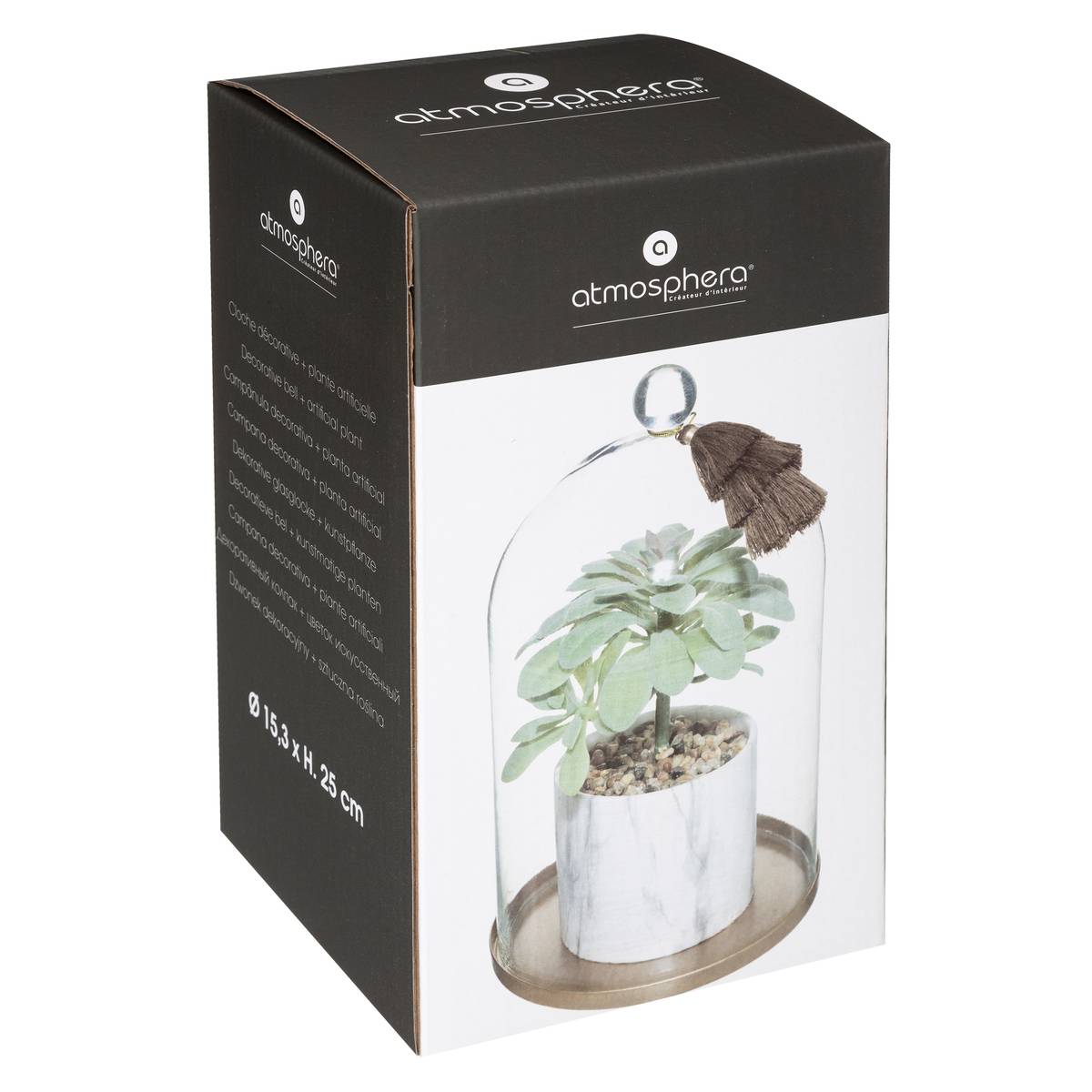 Plante artificielle à suspendre avec cloche 