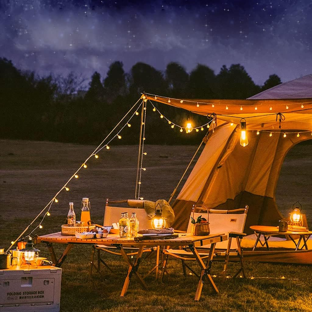 Guirlande lumineuse LED 5 m – 50 boules blanc chaud, étanche, à piles pour déco de Noël - 5