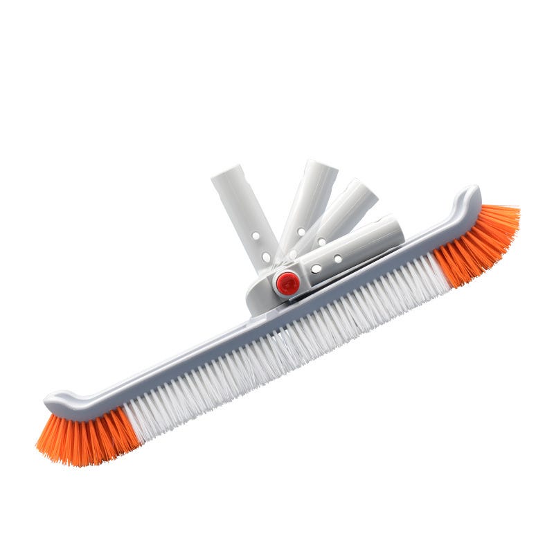 Tête de brosse de piscine, poils en nylon de 42,9 cm, brosses à récurer pour piscine hors sol pour nettoyer les murs, les carreaux, les sols, compatible avec les poteaux de piscine Tête de brosse de piscine, poils en nylon de 42,9 cm, brosses à récurer pour piscine hors sol pour nettoyer les murs, les carreaux, les sols, compatible avec les poteaux de piscine