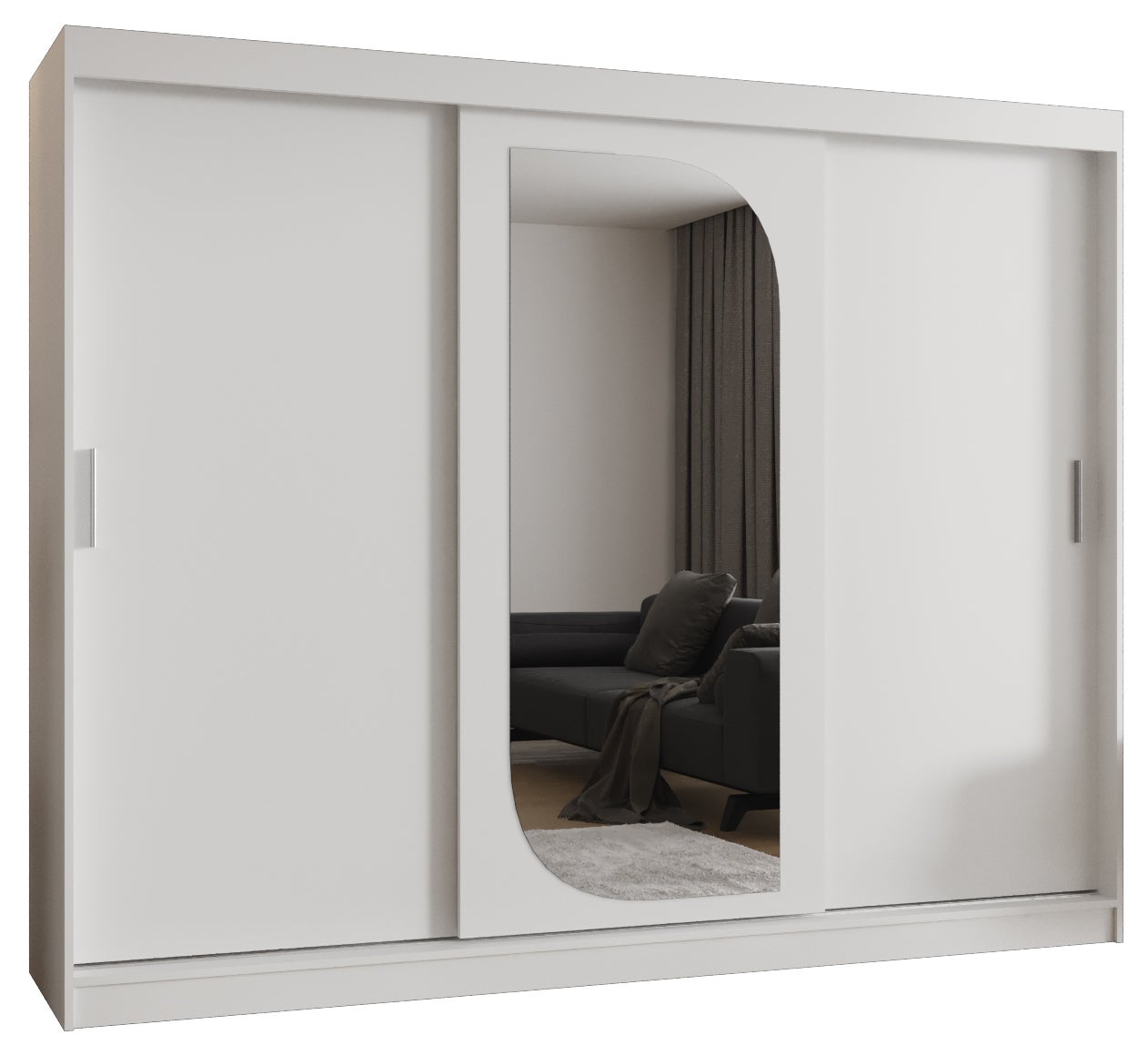 Szafa przesuwna garderoba LUCY 250 x 62 x 200 cm Biały