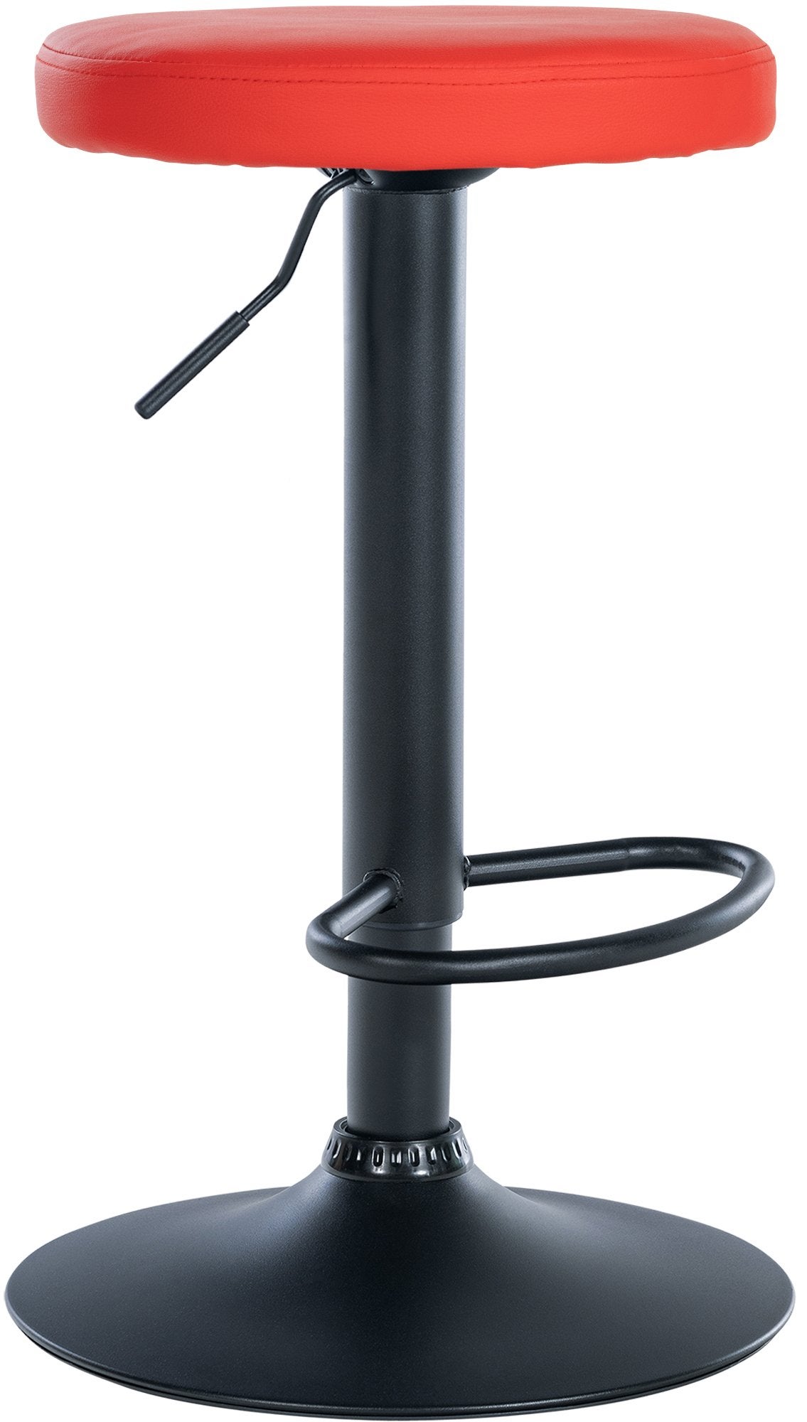 Sgabello bar Ponte in ecopelle nero rosso Leroy Merlin