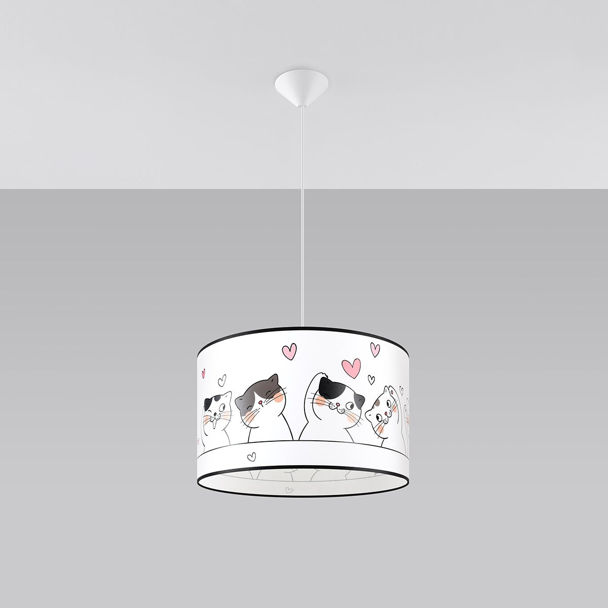 Lampa wisząca GATTO 40 LED 4000K - 40x40x95cm Sollux