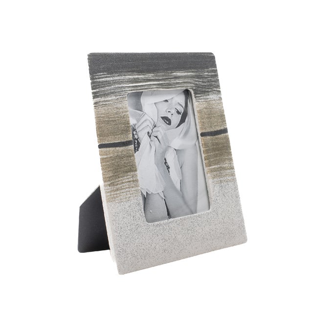 Portafoto THUN In Ceramica Decorata A Mano Con Angelo E Teddy – 14x4.7x7 Cm, Spazio Per Foto 14x17 Cm