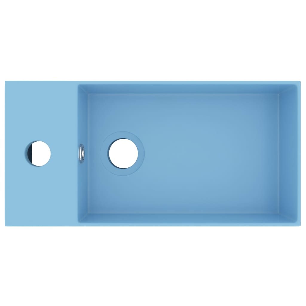 Lavabo bagno con troppopieno da appoggio wc lavabo cucina lavabo stanza cosmetici casa 48 x 25 cm ceramic 02_0002731 - 2