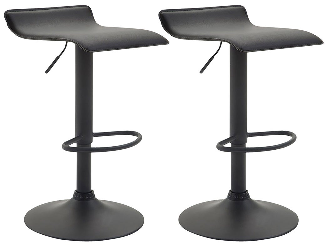 Set de 2 taburetes dyn v2 en simil cuero negro|negro