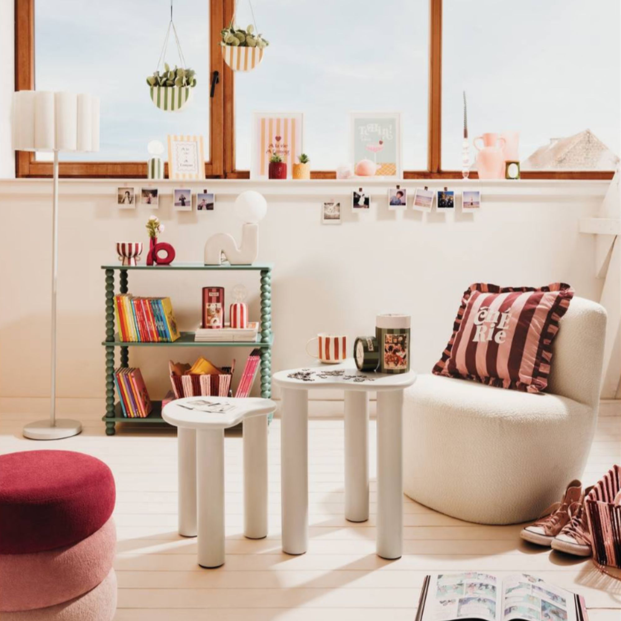 Coussin Cherry rouge carmin 46x46cm - Atmosphera créateur d'intérieur - 9