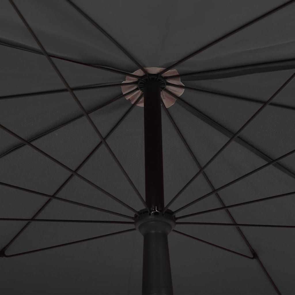 Parasol de jardin avec mât 200 x 130 cm anthracite 02_0008316 - 5