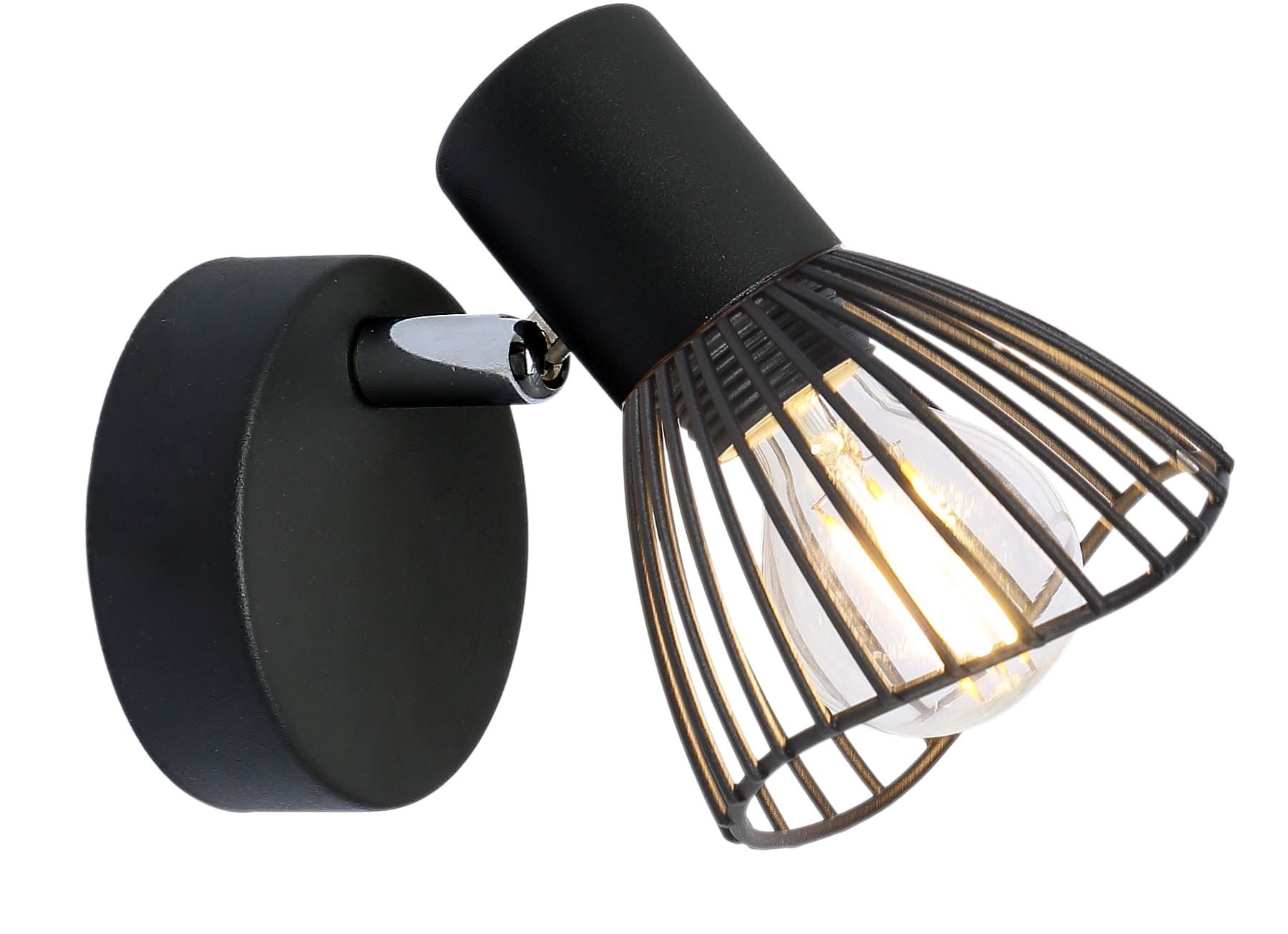 Kinkiet ścienny Fly czarny-chromowany 1xE14x40W wym: 12 x 12 x 8 cm metal IP20 Candellux