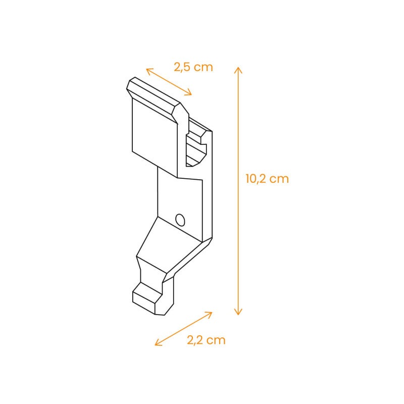 Support de Poignée d'Espagnolette pour Volet Battant | Système de Fermeture pour Volet battant | Blanc mat en Polyamide | Fabrication Française - 2