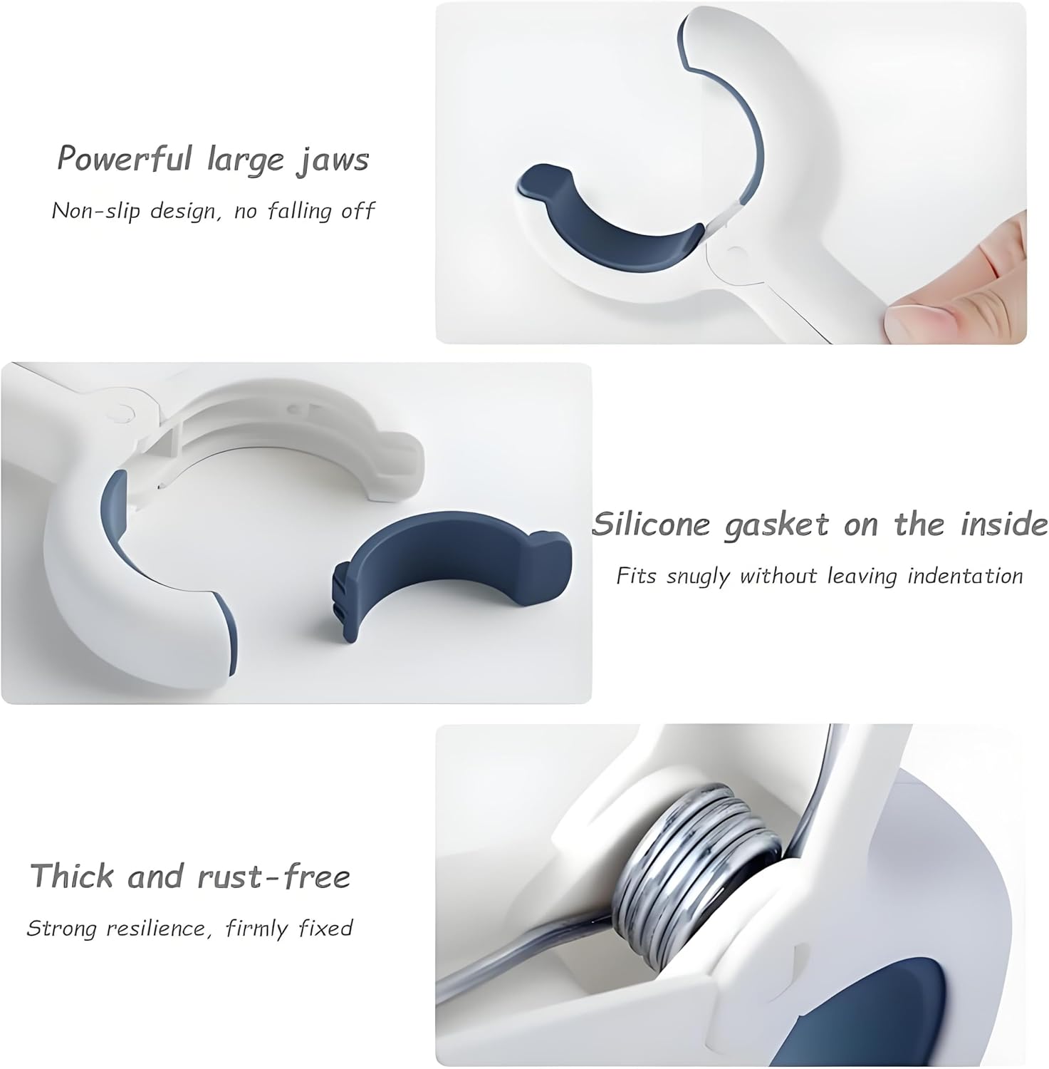 8 grandes pinces à linge, pinces à serviettes, pinces à linge à forte adhérence pour transats, buanderies, plages, piscines, jardins - 3