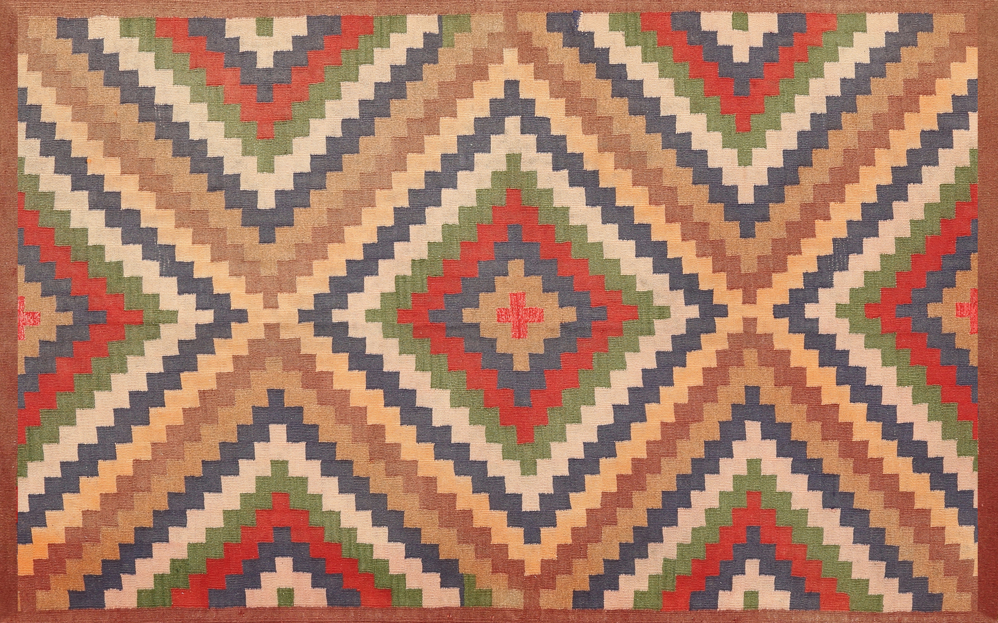 Dywan z PVC do wnętrz i na zewnątrz Verano tribal 100x160 cm - Winyl drukowany, antypoślizgowy, zmywalny, odporny — na taras i do domu.