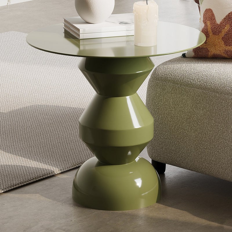 Stolik dostawiany z metalu - Zielony - SUPITA