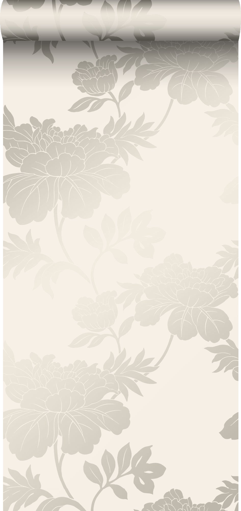 Tapeta kwiaty beżowym - 53 cm x 10.05 m - ORIGIN