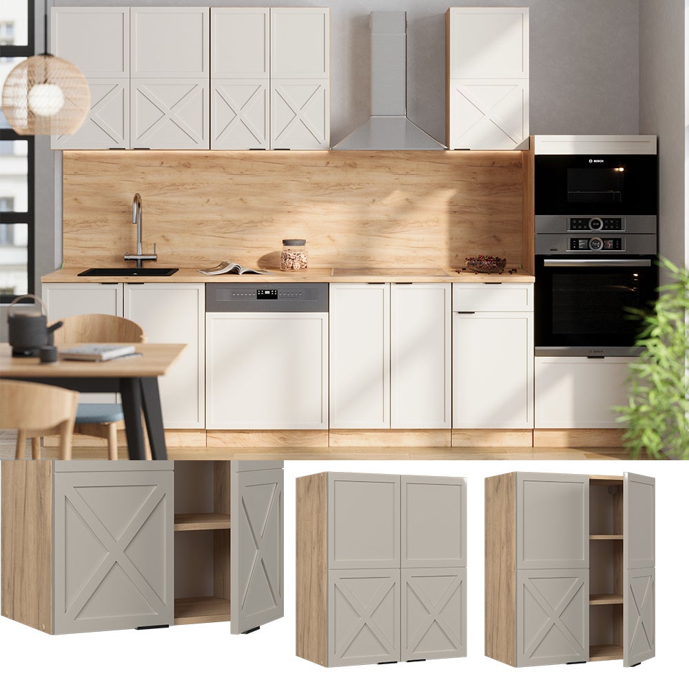 Vicco Elément haut de cuisine Fame-Line, GrisBeige, 60cm - 2
