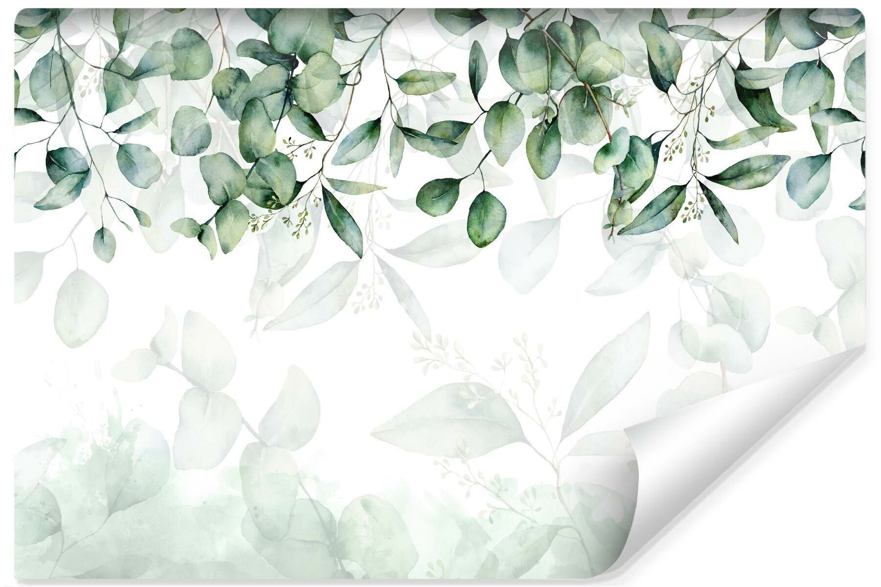 Papel pintado fotografico no tejido para salon hojas plantas 450cm x 300cm