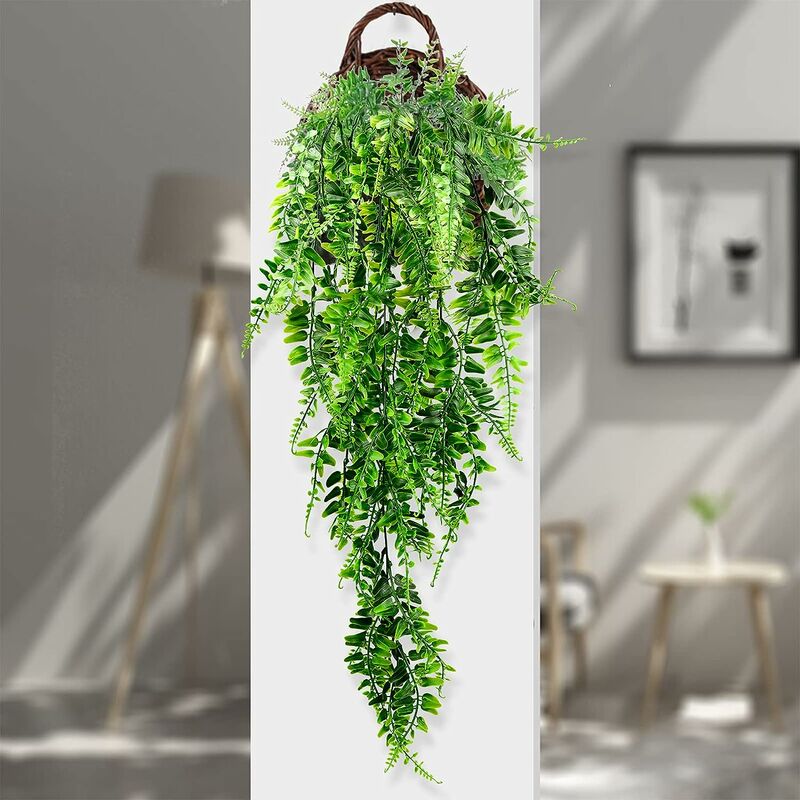 Lierre Artificielle Plantes Plante Tombante Fougère Artificielle Guirlande de Lierre Feuille Artificiel de Lierre pour Décoration Balcon Mur de Mariag - 5