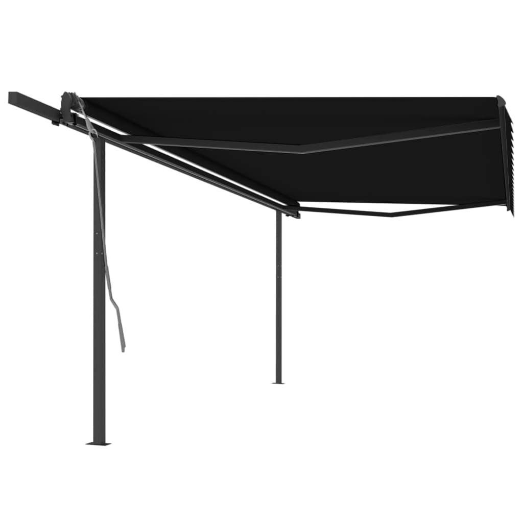 TENDA DA SOLE Retrattile Manuale con Pali 6x3m Antracite EUR 717,40