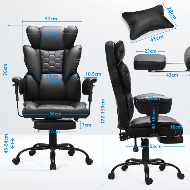 ​​Fauteuil Gamer Ergonomique Haut de Gamme fauteuil de direction chaise de bureau- Inclinable 90°-135° - Soutien Lombaire et Appui 150kg - 2