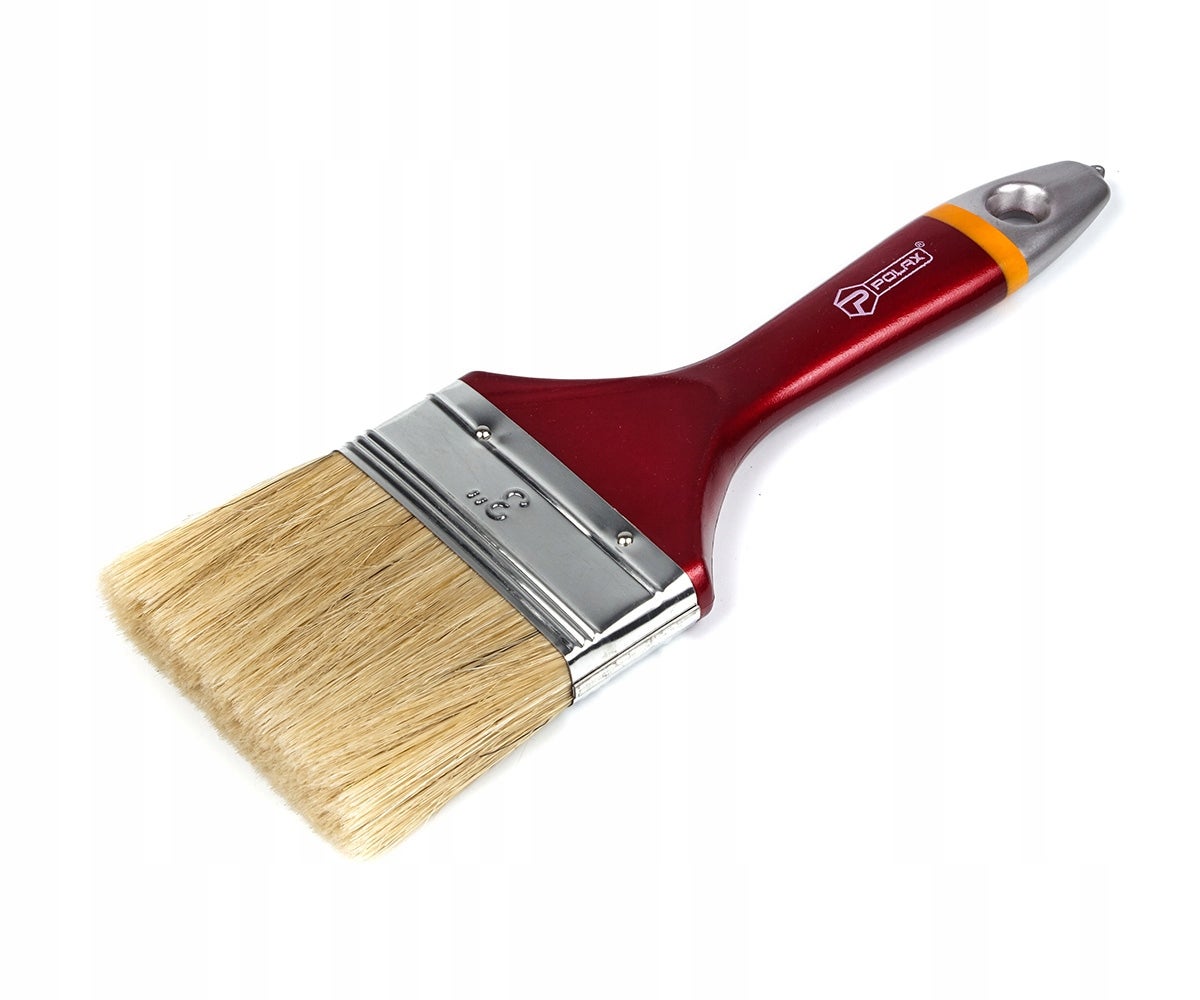 Pędzel płaski malarski EURO naturalne włosie 7.5 cm Polax