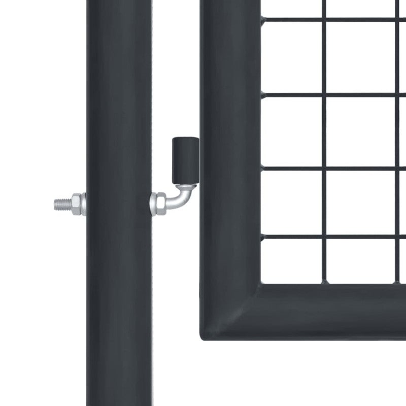Portail en maille de jardin Acier galvanisé 100 x 175 cm Gris - 4