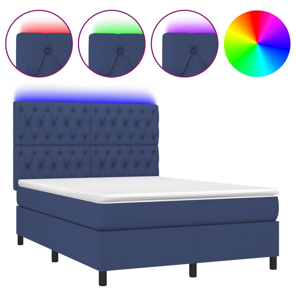 Letto Matrimoniale 160x200 Cm Con Contenitore E Luci LED - Velluto Grigio Scuro, Materasso A Molle Insacchettate