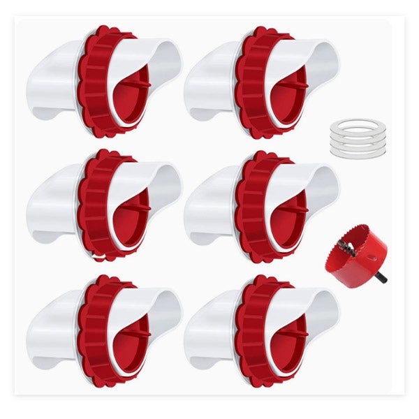 Karmnik dla kur i kaczek, 6-portowy, automatyczny, wielokrotnego użytku