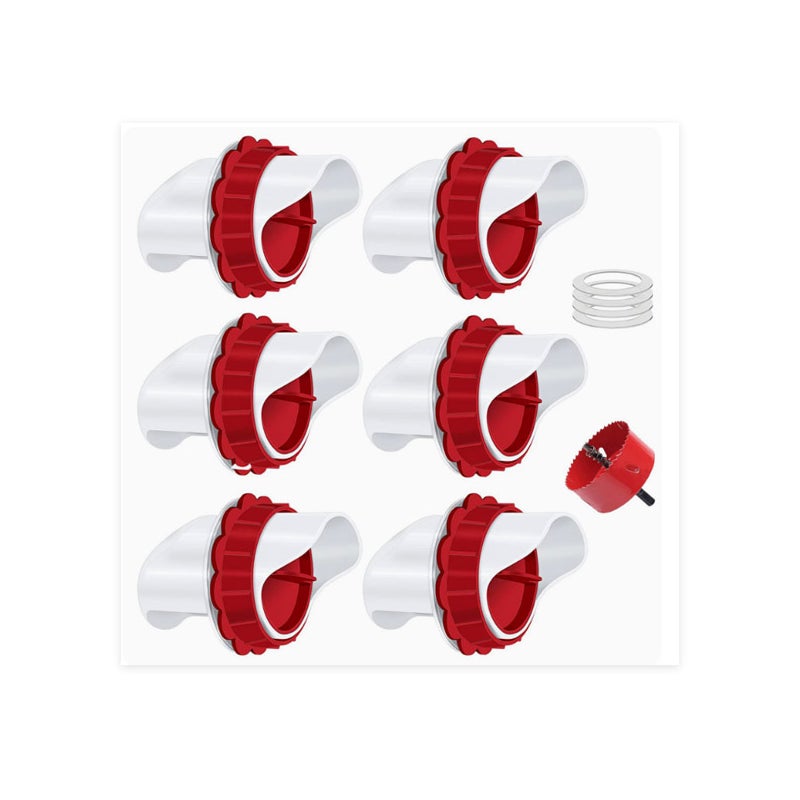 Karmnik dla kur i kaczek, 6-portowy, automatyczny, wielokrotnego użytku