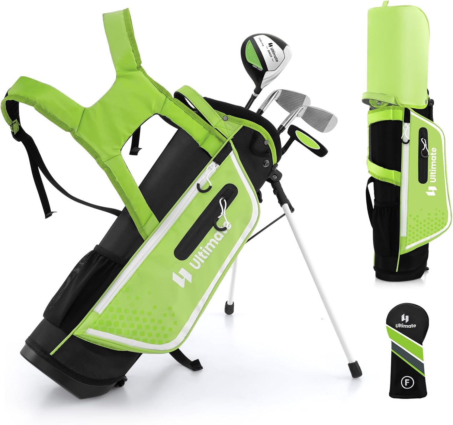 Palos de golf para niños (3 fairway, hierros 7, hierro S y putter