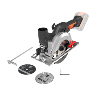 Sega Circolare A Batteria Compatibile Makita 18V, 5000 RPM, Motore Brushless, Con 2 Lame E Guida Laser, Tagli Obliqui 0-45°