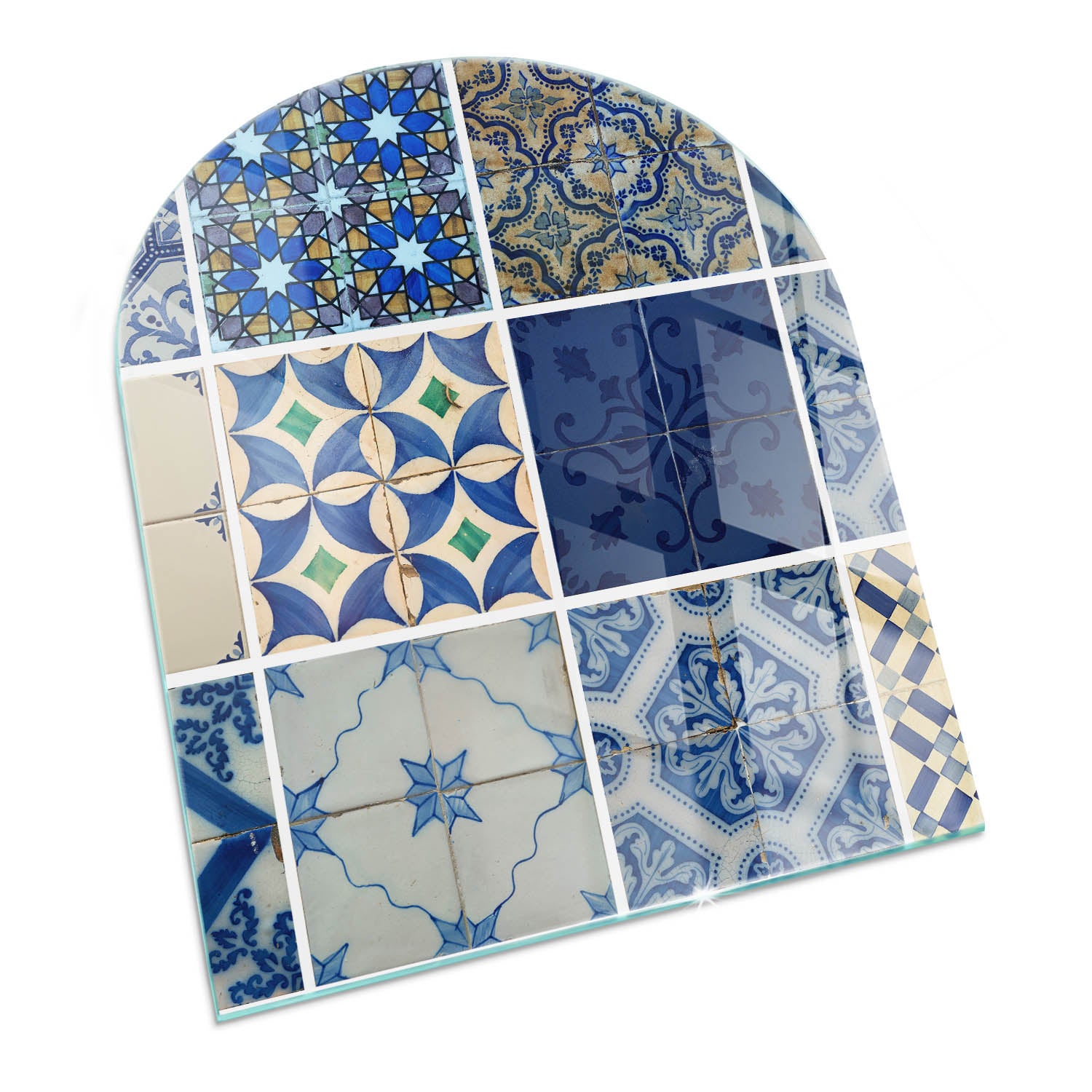 Szyba hartowana pod kominek, szkło zabezpieczające podłogę, nowoczesny design | 80x70 | Wzory ceramicznych płytek