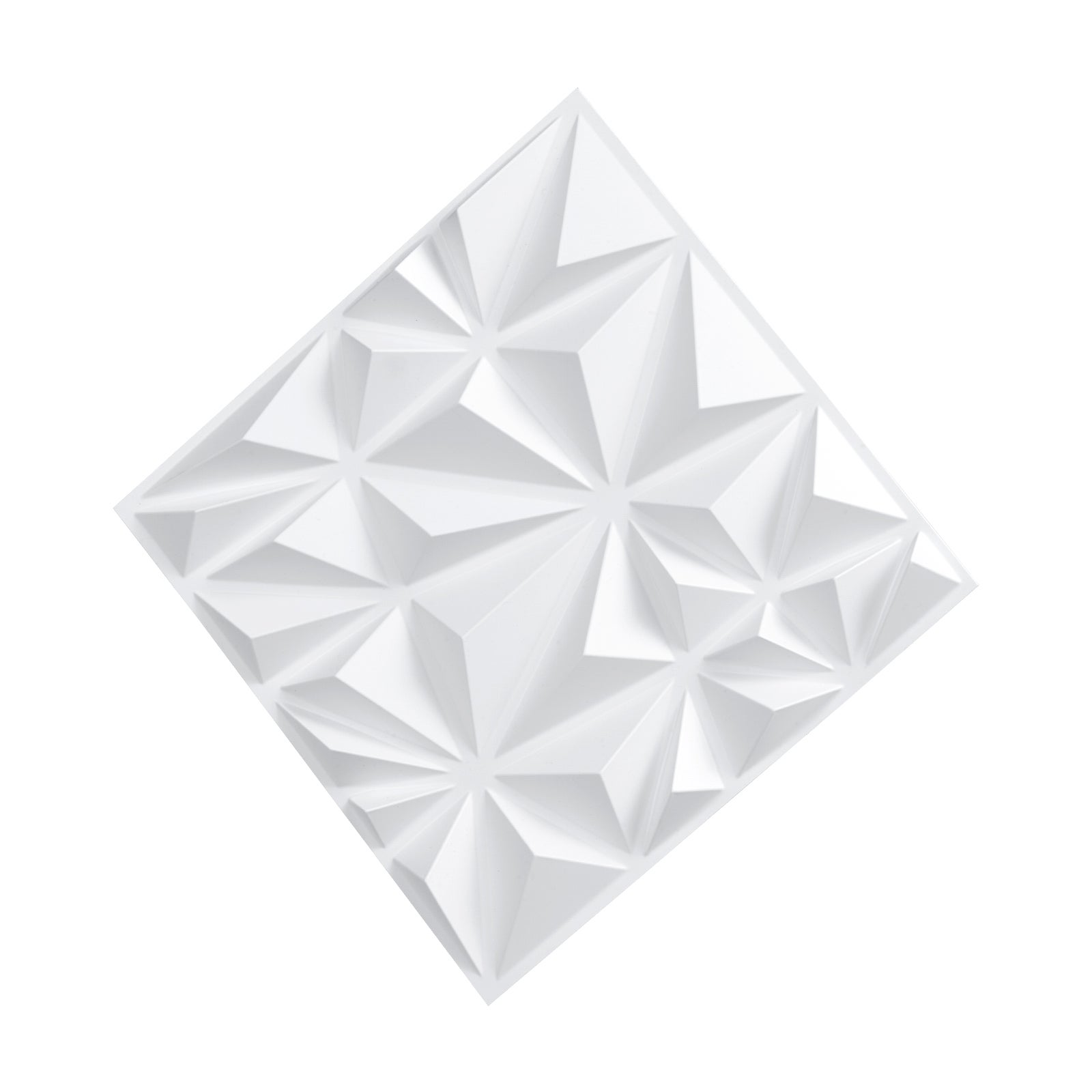Panneaux muraux VEVOR 3D,33 carreaux diamant PVC 11,81 x 11,81 po,couverture 32 pi²,pour plafond,chambre,salon et salle de jeux,blanc mat - 9