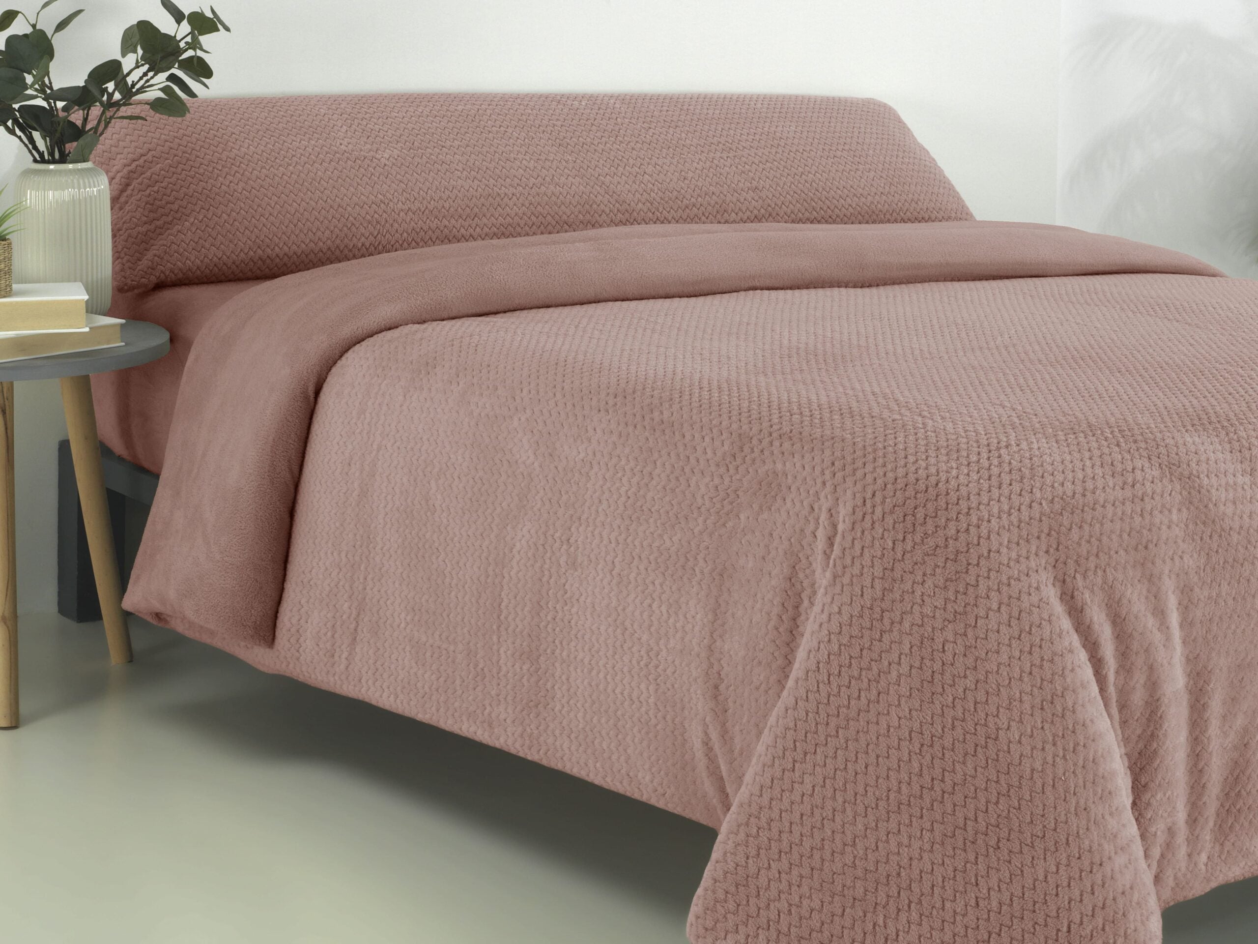 Funda Nórdica Coralina Lisa Rosa Cama 150cm (240x220cm) Donegal Collections - 3