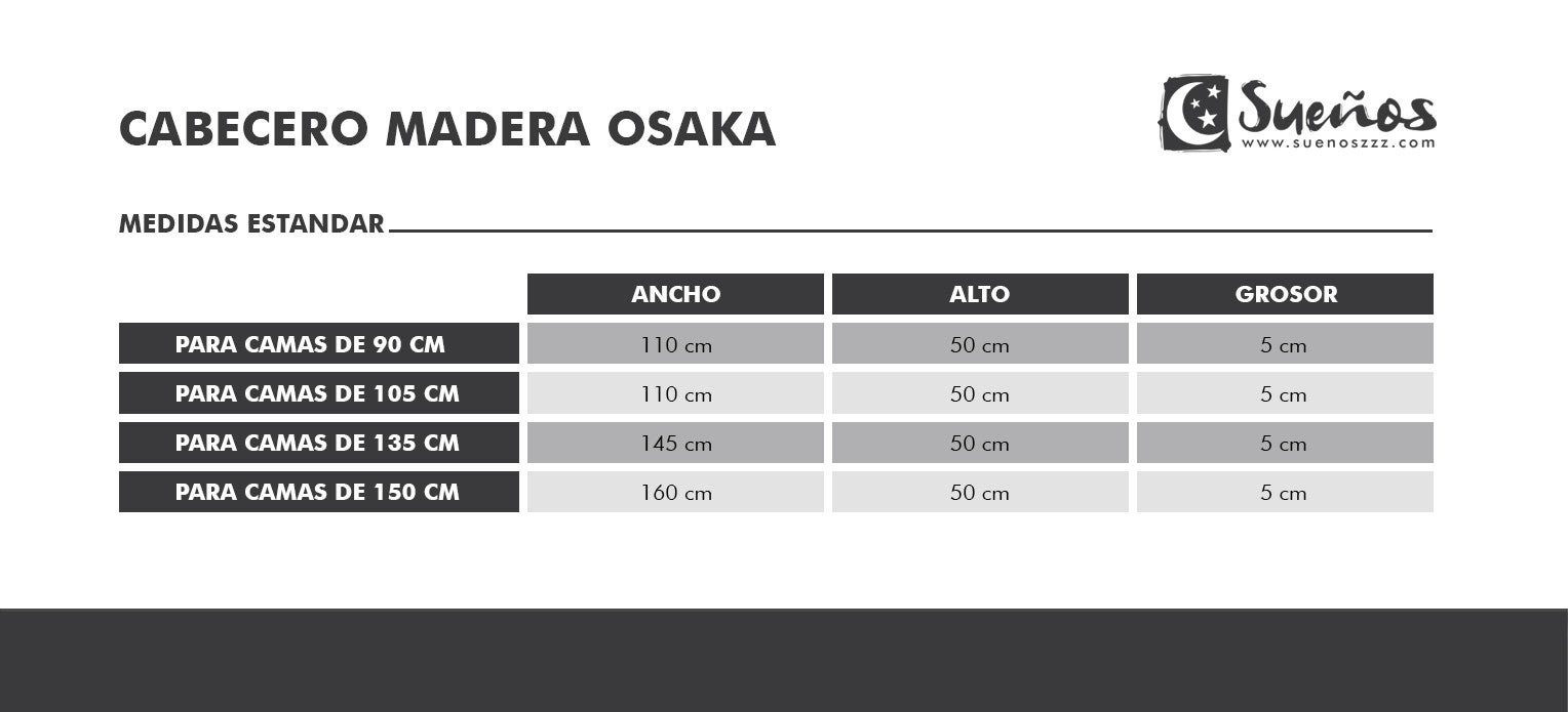 Cabeceira em madeira OSAKA | Cama de 150 | Pinho | Nogueira | PEJECAR - 4
