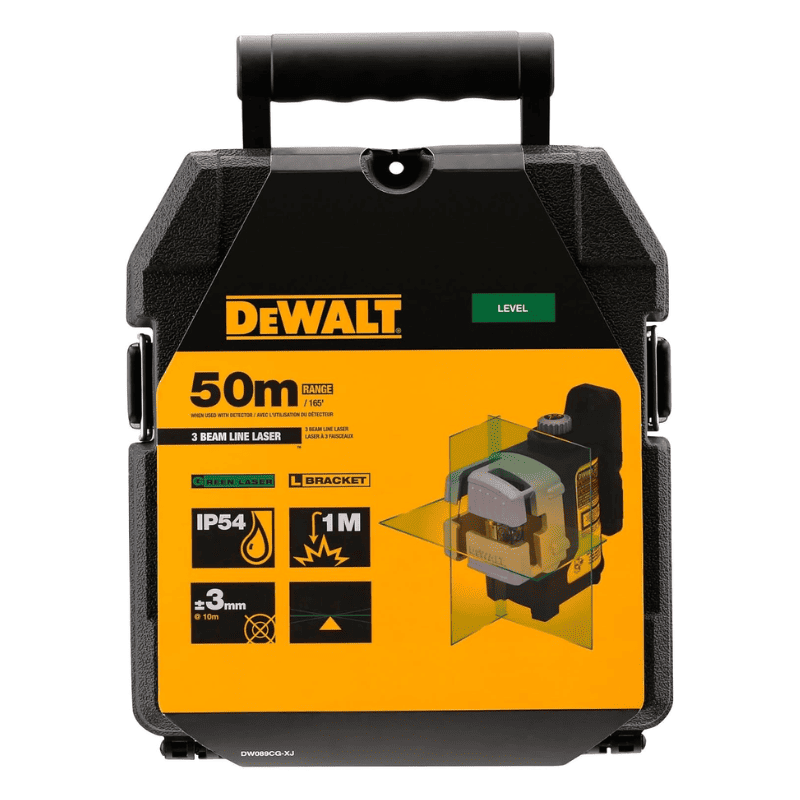 Niveau laser multilignes 3 faisceaux verts (4 piles AA) - DEWALT DW089CG-XJ - 2