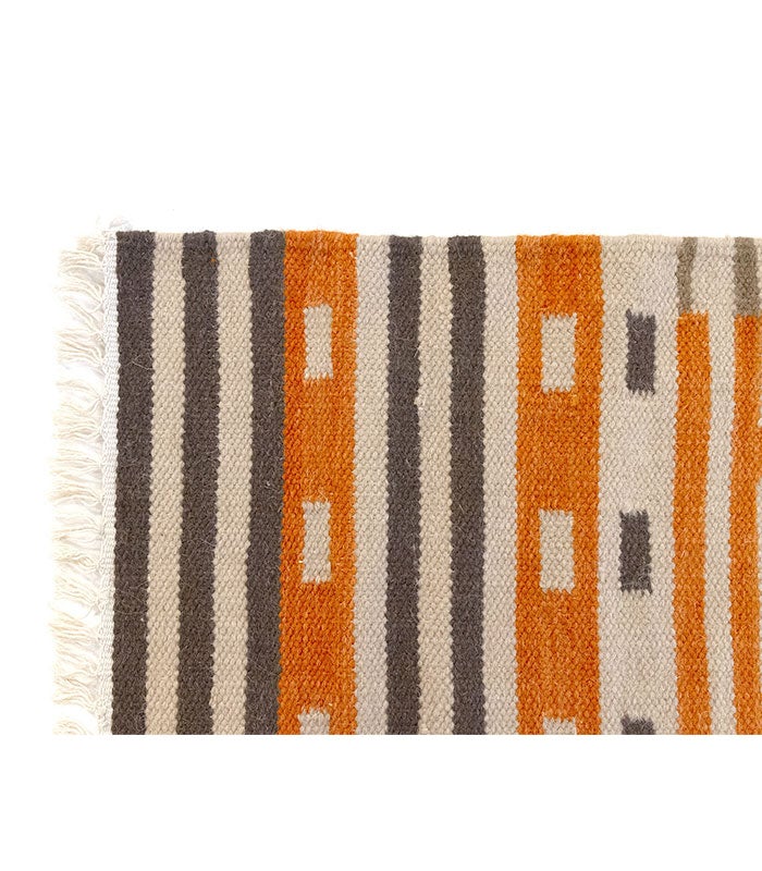 Hamid - KILIM AZTECA 250x80 - Tapis de salon Kilim, tissé à la main, 100 % laine, salon Kilim, chambre, salle à manger - 4