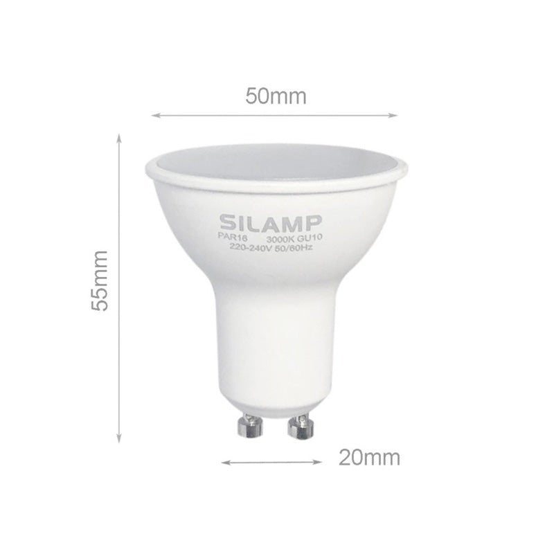 Ampoule LED GU10 8W 220V - Unité / Blanc Chaud 2300K - 3500K - SILUMEN - 2